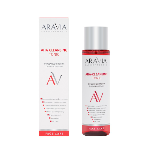 Очищающий тоник для лица с AHA-кислотами Aravia Laboratories AHA-Cleansing 250мл #1