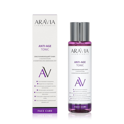 Омолаживающий тоник для лица Aravia Laboratories Anti-age с коллагеном и комплексом аминокислот 250мл #1