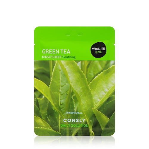 Успокаивающая маска для лица Consly Green Tea с экстрактом листьев зеленого чая 25мл #1