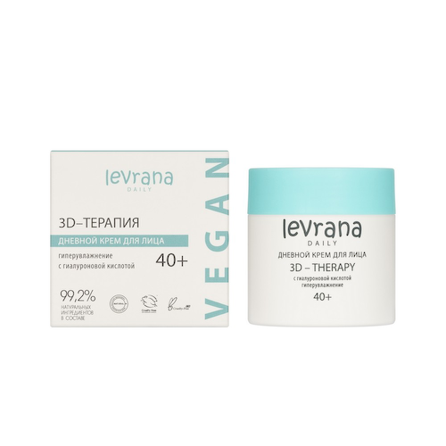 Дневной крем для лица Levrana Daily 3-D Therapy с гиалуроновой кислотой 40+ 50мл #1