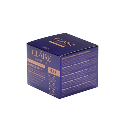Дневной крем для лица с гиалуроновой кислотой Claire Cosmetics Collagen Active Pro 45+ 50мл #1