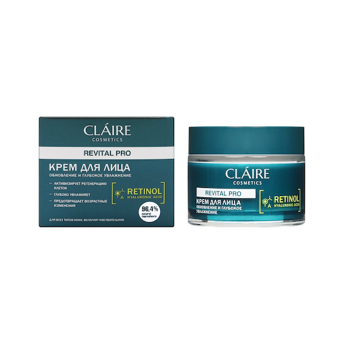 Крем для лица Claire Cosmetics Revital Pro " обновление и глубокое увлажнение " 50мл #1