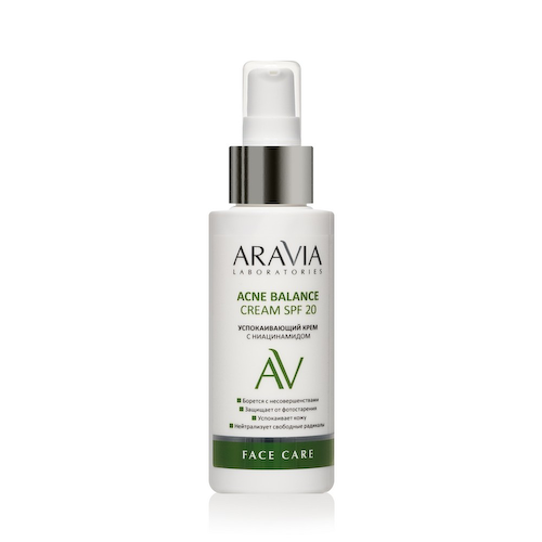 Успокаивающий крем для лица Aravia Laboratories Acne Balance SPF 20 с ниацинамидом 100мл #1