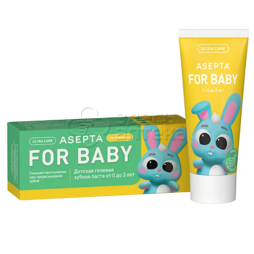 Асепта Baby зубная паста гелевая от 0 до 3 лет (спелый банан) 50 мл #1
