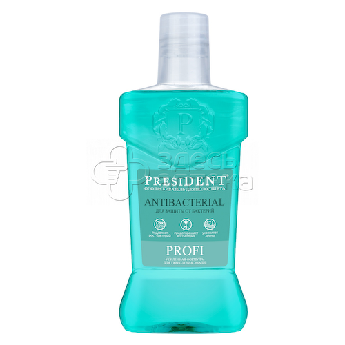 Ополаскиватель для полости рта PRESIDENT PROFI «Antibacterial» 250 мл #1