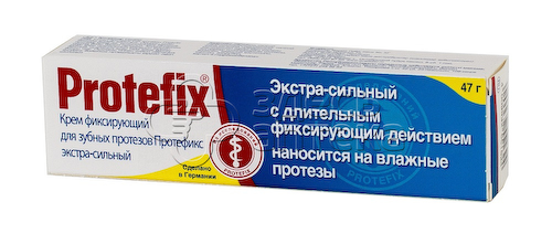 Протефикс Крем фиксирующий экстра-сильный для зубных протезов, 40 мл #1