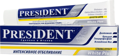 Зубная паста PRESIDENT White Plus (RDA 200) 30 мл #1