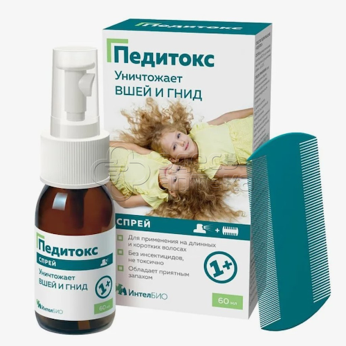 Педитокс ср-во педикулиц спрей 60мл #1
