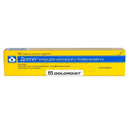 Долгит крем д/наружн. прим. 5 % 150г #1