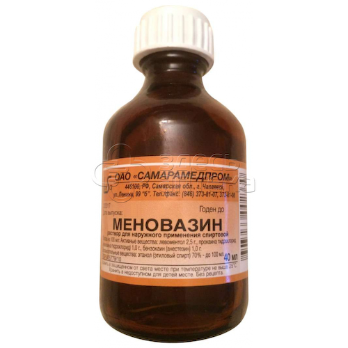 Меновазин раствор для наружного применения спиртовой флакон, 40 мл #1