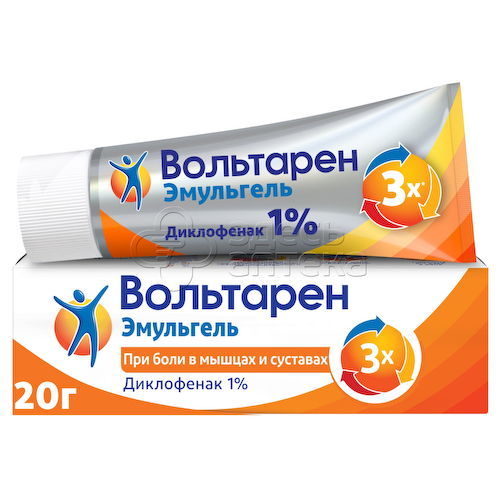 Вольтарен Эмульгель 1% гель для наружного применения туба, 20г #1