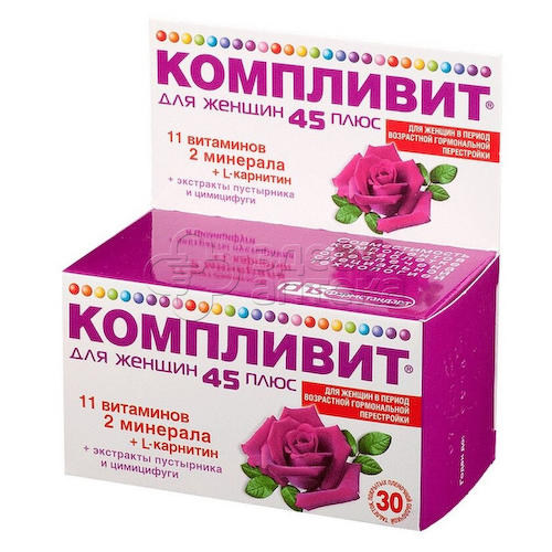 Компливит для женщин 45 плюс (БАД) таблетки покрытые пленочной оболочкой 30 шт #1