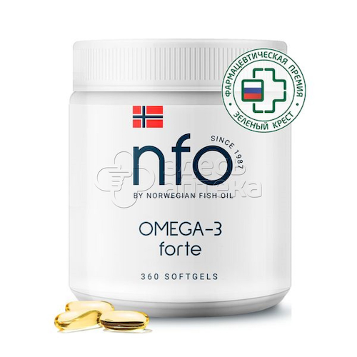 Норвегиан Фиш Оил NFO Омега-3 360 1450 мг капсулы, 360 шт #1