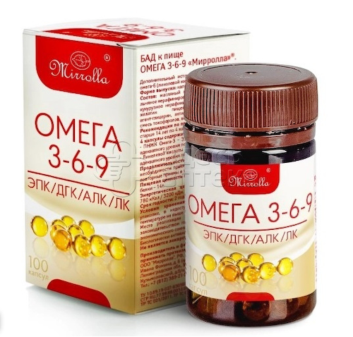 Омега-3-6-9 Мирролла 370мг капсулы, 100 шт #1