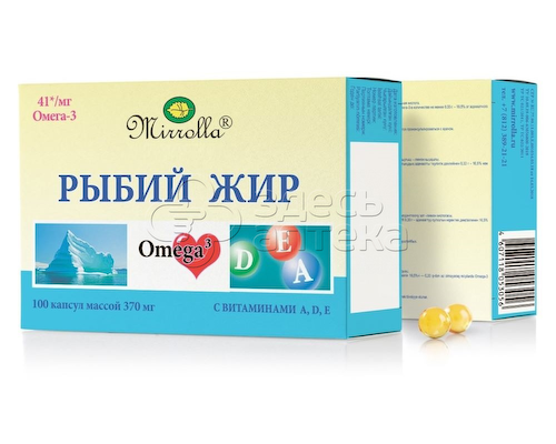Рыбий жир с Витаминами А, Д, Е, 100 капсул #1