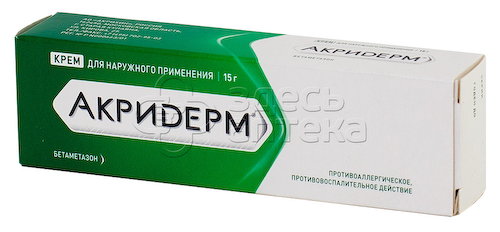 Акридерм 0,05% крем для наружного применения туба, 15г #1