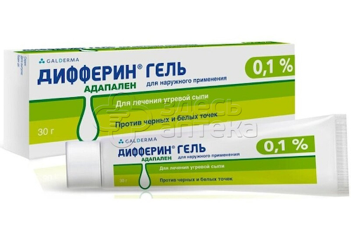 Дифферин 0,1% гель для наружного применения туба, 30г #1