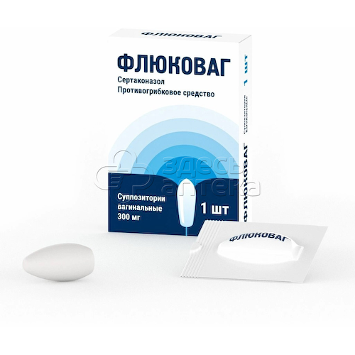 Флюковаг супп.ваг. 300мг, 1 шт #1