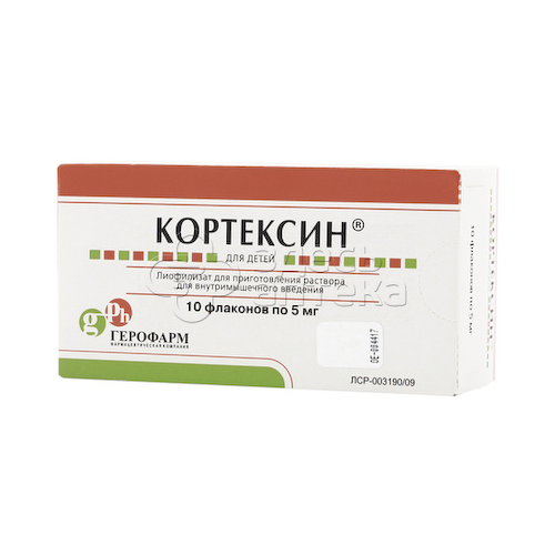 Кортексин лиоф д/р-ра для в/м введ 5мг фл N10 #1