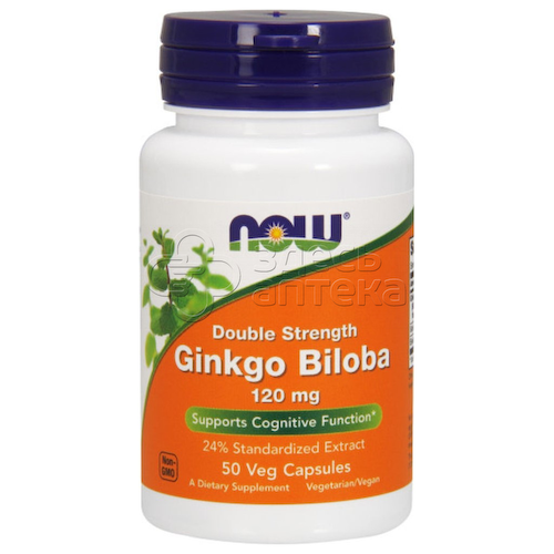 Now Ginkgo Biloba Гинкго Плюс, 50 капсул #1