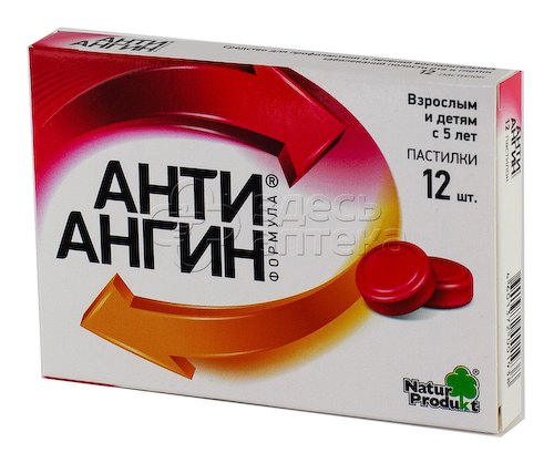Анти-Ангин Формула, пастилки, 12шт #1