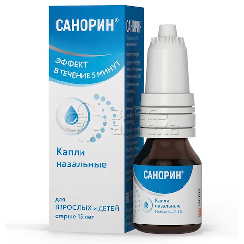 Санорин капли в нос 0.1% флакон 10мл #1
