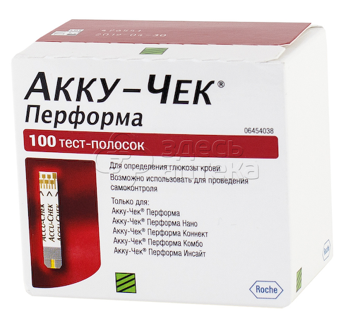 Тест-полоски Акку-Чек Перформа N100 #1