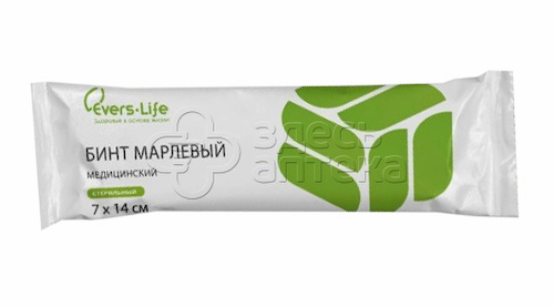 Бинт Эвтекс 7м х 14см марлевый медицинский стерильный в индивидуальной упаковке, 1 шт #1