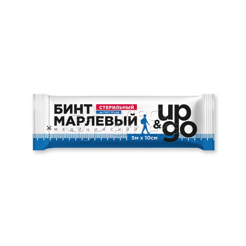 Бинт марлевый медицинский стерильный UPandGO ГОСТ 5м*10см НАВТЕКС #1