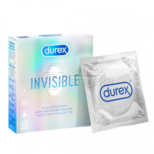 Презервативы Дюрекс Invisible (ультратонкие), 3 шт #1
