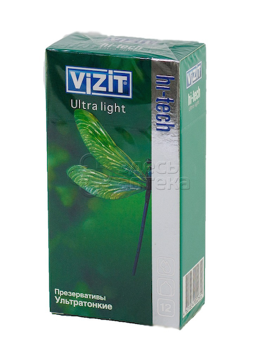 Презервативы Vizit Hi-Tech Ultra light Ультратонкие, 12шт #1