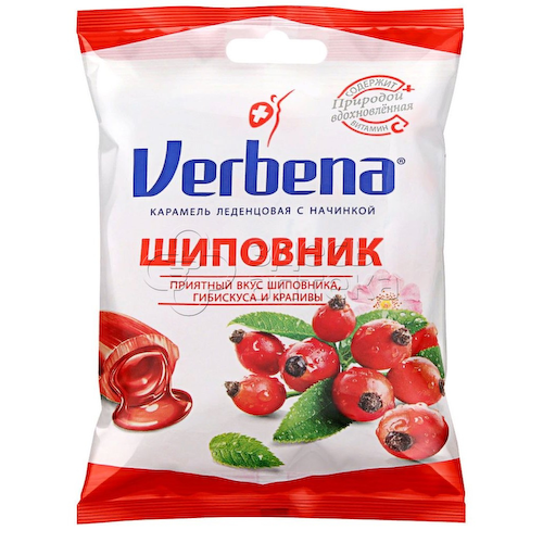 Карамель с начинкой Вербена Шиповник 60 г #1
