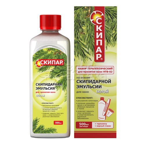 Скипидар эмульсия Скипар белая 0,5л (набор терапевт. д/ванн) #1