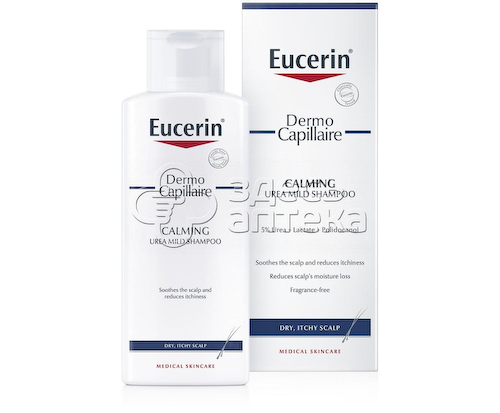 Eucerin Эуцерин DERMOCAPILLAIRE успокаивающий шампунь для взрослых, детей и младенцев, 250 мл #1