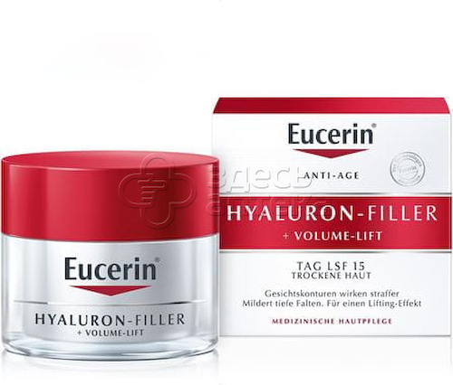 Eucerin Эуцерин Hyaluron-Filler+Volume-Lift Крем для дневного ухода за Сухой кожей с SPF 15+UVA, 50мл #1