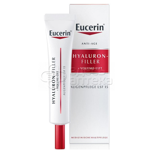 Eucerin Эуцерин Hyaluron-Filler+Volume-Lift Крем для ухода за кожей вокруг глаз с SPF 15+UVA, 15мл #1