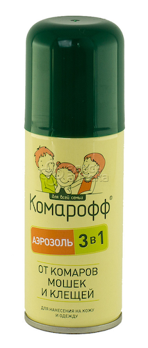Средство репеллентное Комарофф аэрозоль от комаров 3 в 1 100мл #1