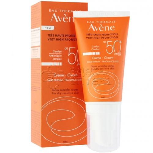 Авен крем солнцезащитный SPF 50+ б/отдушек 50мл #1
