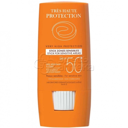 Авен солнцезащитный стик для чувствительных зон SPF50+, 8 Г #1