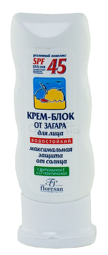 Флоресан Солнце крем-блок от загара д/лица SPF45 60мл (Ф-113F) #1