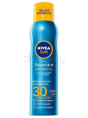 Нивея Сан спрей солнцезащитный &quot;Защита и увлажнение&quot; SPF30 флакон, 200 мл #1