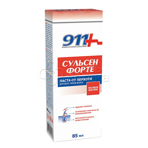 911 - Сульсен-форте паста д/всех типов волос, 85 мл #1