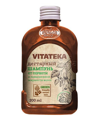 Витатека Vitateka Шампунь дегтярный от перхоти и повышенной жирности волос, 200 мл #1