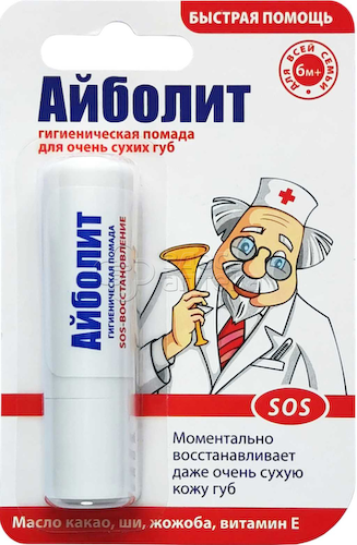 Помада гигиеническая Aйболит SOS-восстановление 2,8г #1