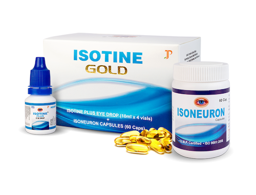 Айсотин Голд набор (4х10 мл, 60 кап), Isotine Gold, произв. Jagat Pharma #1