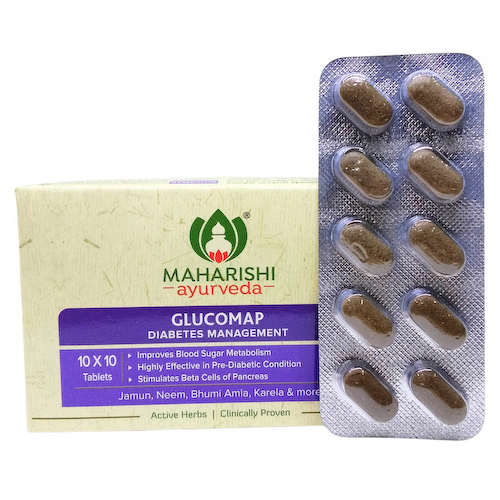 Глюкомап (100 таб, 500 мг), Glucomap, произв. Maharishi Ayurveda #1