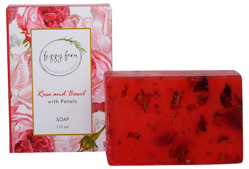 Мыло из лепестков гималайской розы (125 г), Himalayan Rose Soap With Dried Petals, произв. Fizzy Fern #1