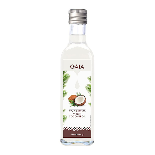 Кокосовое масло холодного отжима (250 мл), Cold Pressed Virgin Coconut Oil, произв. Gaia #1