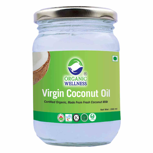 Кокосовое масло нерафинированное (250 мл), Virgin Coconut Oil, произв. Organic Wellness #1