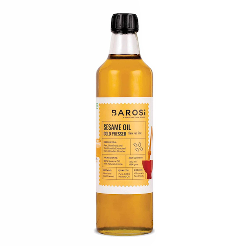 Кунжутное масло холодного отжима (750 мл), Cold Pressed Sesame Oil, произв. Barosi #1